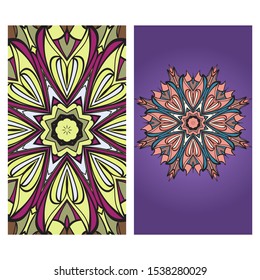 Vector Mandala Pattern For Template, Flyer Or Invitation Card. 