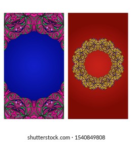 Vector Mandala Pattern For Template, Flyer Or Invitation Card. 