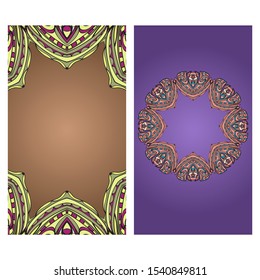 Vector Mandala Pattern For Template, Flyer Or Invitation Card. 