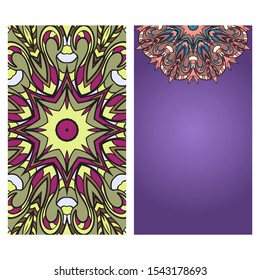 Vector Mandala Pattern For Template, Flyer Or Invitation Card. 