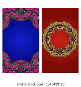 Vector Mandala Pattern For Template, Flyer Or Invitation Card. 