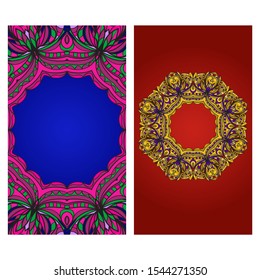 Vector Mandala Pattern For Template, Flyer Or Invitation Card. 