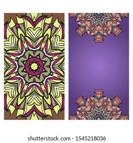 Vector Mandala Pattern For Template, Flyer Or Invitation Card. 