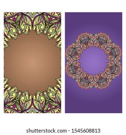 Vector Mandala Pattern For Template, Flyer Or Invitation Card. 