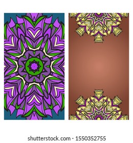 Vector Mandala Pattern For Template, Flyer Or Invitation Card. 