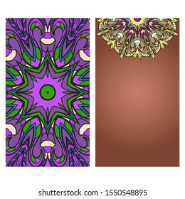 Vector Mandala Pattern For Template, Flyer Or Invitation Card. 