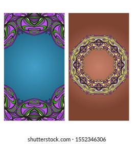Vector Mandala Pattern For Template, Flyer Or Invitation Card. 