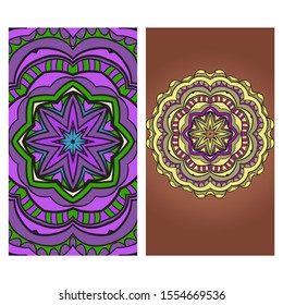 Vector Mandala Pattern For Template, Flyer Or Invitation Card. 