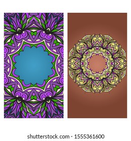 Vector Mandala Pattern For Template, Flyer Or Invitation Card. 