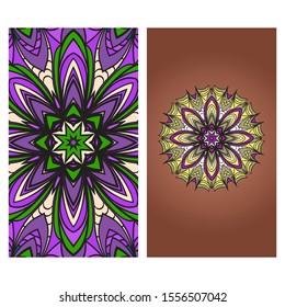 Vector Mandala Pattern For Template, Flyer Or Invitation Card. 