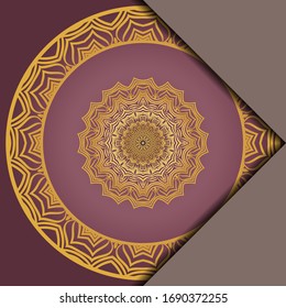 Vector Mandala Pattern For Template, Flyer Or Invitation Card. 