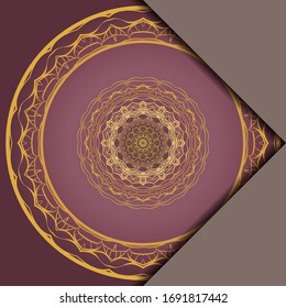 Vector Mandala Pattern For Template, Flyer Or Invitation Card. 