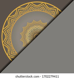 Vector Mandala Pattern. Template for Flyer or Invitation Card Design.