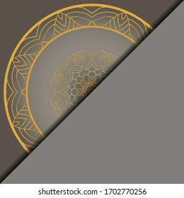 Vector Mandala Pattern. Template for Flyer or Invitation Card Design.