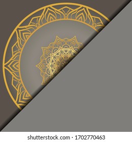 Vector Mandala Pattern. Template for Flyer or Invitation Card Design.