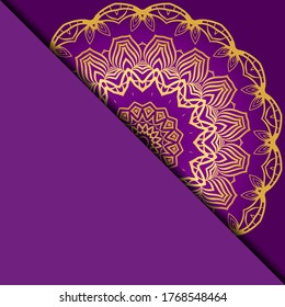 Vector mandala pattern. Template for flyer or invitation card design