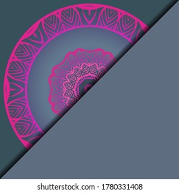 Vector Mandala Pattern. Template for Flyer or Invitation Card Design.