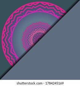 Vector Mandala Pattern. Template for Flyer or Invitation Card Design.