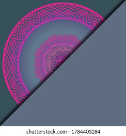 Vector Mandala Pattern. Template for Flyer or Invitation Card Design.