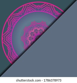 Vector Mandala Pattern. Template for Flyer or Invitation Card Design.