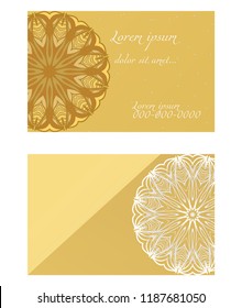 Vector mandala pattern. two template for flyer or invitation card design. for banners, greeting cards, gifts tags
