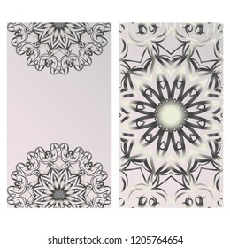 Vector mandala pattern. two template for flyer or invitation card design. for banners, greeting cards, gifts tags