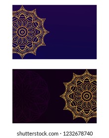 Vector mandala pattern. two template for flyer or invitation card design. for banners, greeting cards, gifts tags