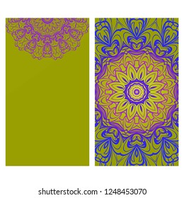 Vector Mandala Pattern.Template For Flyer Or Invitation Card Design. For Banners, Greeting Cards, Gifts Tags