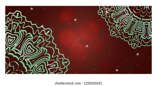 Vector Mandala Pattern.Template For Flyer Or Invitation Card Design. For Banners, Greeting Cards, Gifts Tags
