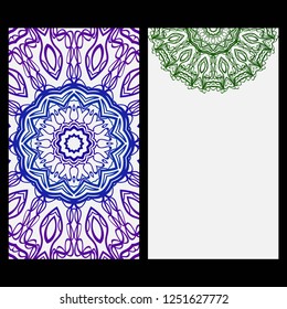 Vector Mandala Pattern.Template For Flyer Or Invitation Card Design. For Banners, Greeting Cards, Gifts Tags