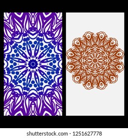 Vector Mandala Pattern.Template For Flyer Or Invitation Card Design. For Banners, Greeting Cards, Gifts Tags