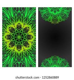 Vector Mandala Pattern.Template For Flyer Or Invitation Card Design. For Banners, Greeting Cards, Gifts Tags