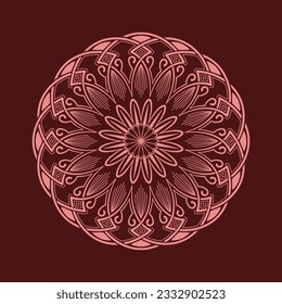 mandala vectorial, decoración redonda, vintage ornamental