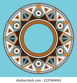 Vector mandala. Round pattern in ethnic style.