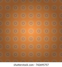 Vector mandala seamless pattern. Mandala card in beige, neutral and orange colors for backgrounds, invitations, birthday cards, wallpapers and etc.