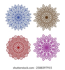 vector mandala set of 4