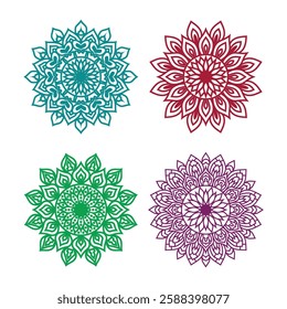 vector mandala set of 4