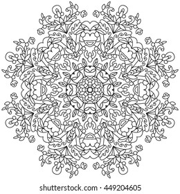 vector mandala. Set of ornamental patterns for background and texture. Perfect for printing on fabric or paper. 