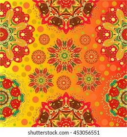 vector mandala. Set of ornamental patterns for background and texture.You can change the background. Perfect for printing on fabric or paper. 
