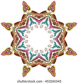  vector mandala. Set of ornamental patterns for background and texture.Islam, Arabic, Indian, ottoman motifs.You can change the background.