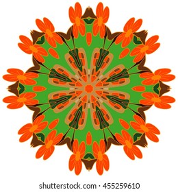 vector mandala. Set of ornamental patterns for background and texture. Islam, Arabic, Indian, ottoman motifs. You can change the background.