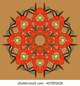 vector mandala. Set of ornamental patterns for background and texture.Islam, Arabic, Indian, ottoman motifs. You can change the background.