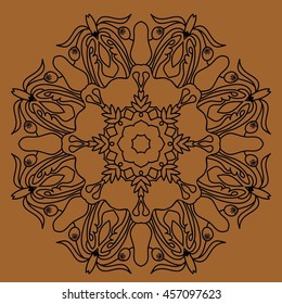 vector mandala. Set of ornamental patterns for background and texture.Islam, Arabic, Indian, ottoman motifs. You can change the background.