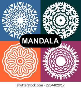 vector mandala set. templates for design