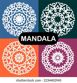 vector mandala set. templates for design
