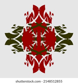 Vektormandala einfache Blumenhandkunst geometrische abstrakte grafische Dekoration