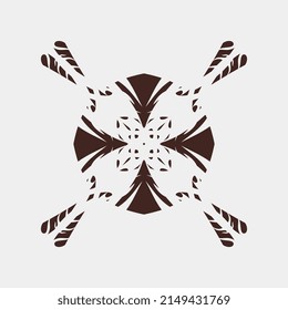 vector mandala simple, symmetrical, geometric, nice, graphic art for decoration or others