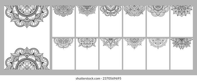 Vector mandala template for decoration invitation, cards, wedding, logos, cover, brochure, flyer, banner