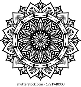 Vector mandala template for page decoration card, book, logo.