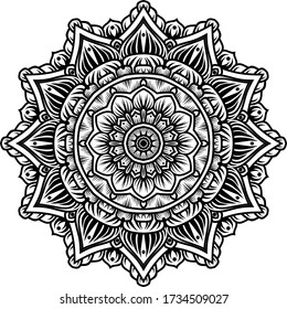 vector mandala template for page decoration card adult coloring book 